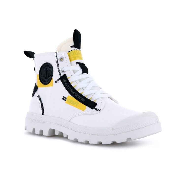 Bottes Palladium Pampa Hi Re-craft Femme Blanche | FR EPK684N